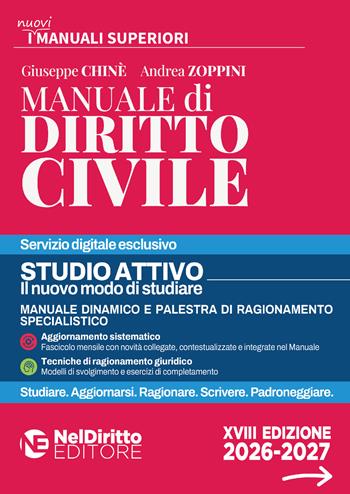 Manuale superiore di diritto civile 2026-2027 - Giuseppe Chiné, Andrea Zoppini - Libro Neldiritto Editore 2026 | Libraccio.it