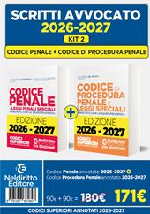 Kit 2 Codice Penale + Codice di procedura penale annotati per l'esame di avvocato