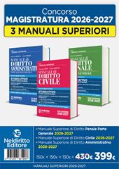 Kit 3 manuali superiori civile, penale e amministrativo 2026-2027