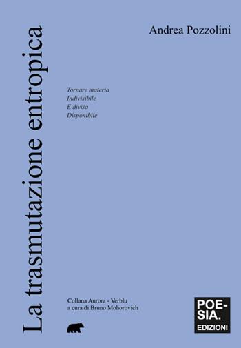 La trasmutazione entropica - Andrea Pozzolini - Libro Bertoni Editore 2026, Aurora/verblu | Libraccio.it