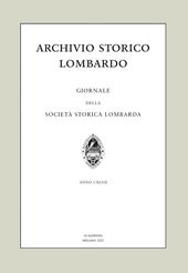 Archivio storico lombardo. Giornale della Società storica lombarda (2021). Vol. 26