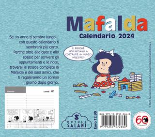 Mafalda. Calendario da tavolo 2024 - Quino - Libro Magazzini Salani 2023 | Libraccio.it