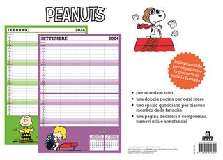 Peanuts. Calendario della famiglia 2024 - Charles M. Schulz - Libro Magazzini Salani 2023 | Libraccio.it
