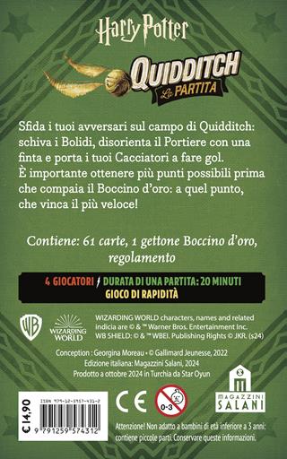 Harry Potter. Quidditch. La partita. Con Carte  - Libro Magazzini Salani 2025, J.K. Rowling's wizarding world | Libraccio.it