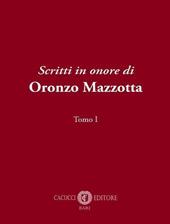 Scritti in onore di Oronzo Mazzotta