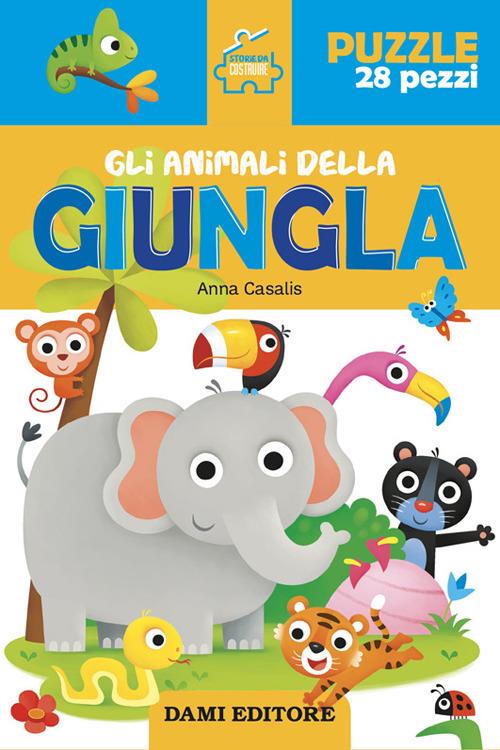 Gli animali della giungla. Storie da costruire. Ediz. a colori. Con puzzle  da 28 pezzi