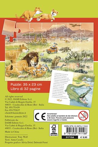 Gli animali della savana. Storie da costruire. Ediz. illustrata. Con puzzle 28 pezzi - Anna Casalis - Libro Dami Editore 2022 | Libraccio.it