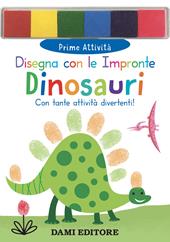 Dinosauri. Disegna con le impronte. Ediz. a colori. Con 6 tamponi di inchiostro