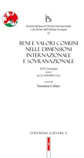 Beni e valori comuni nelle dimensioni internazionale e sovranazionale. XXV Convegno, Lecce 24-25 settembre 2021