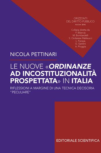 Le nuove ordinanze ad incostituzionalità prospettata in Italia. Riflessioni a margine di una tecnica decisoria «peculiare» - Nicola Pettinari - Libro Editoriale Scientifica 2024, Orizzonti del diritto pubblico | Libraccio.it