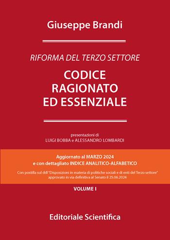 Codice ragionato ed essenziale. Riforma del Terzo settore - Giuseppe Brandi - Libro Editoriale Scientifica 2024 | Libraccio.it