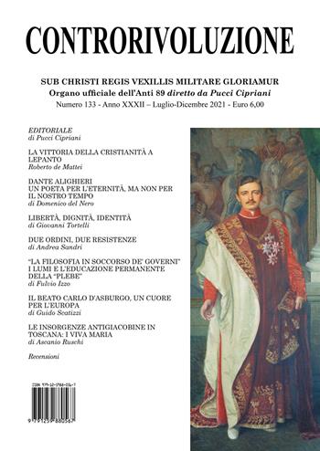 Controrivoluzione (2021). Vol. 133: Luglio-dicembre  - Libro Tabula Fati 2021 | Libraccio.it