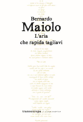 L'aria che rapida tagliavi - Bernardo Maiolo - Libro Transeuropa 2023, Nuova poetica | Libraccio.it