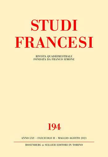 Studi francesi. Vol. 194: Baudelaire et son cénacle  - Libro Rosenberg & Sellier 2021 | Libraccio.it