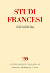 Studi francesi. Vol. 199: Yves Bonnefoy cent ans (1923-2023). Rencontres