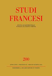 Studi francesi. Vol. 200: L' héritage de Molière: réécritures, traductions et représentations du Grand Siècle à l'âge contemporain
