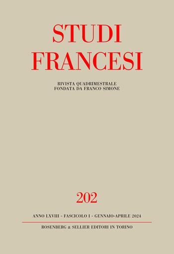 Studi francesi. Vol. 202  - Libro Rosenberg & Sellier 2024 | Libraccio.it