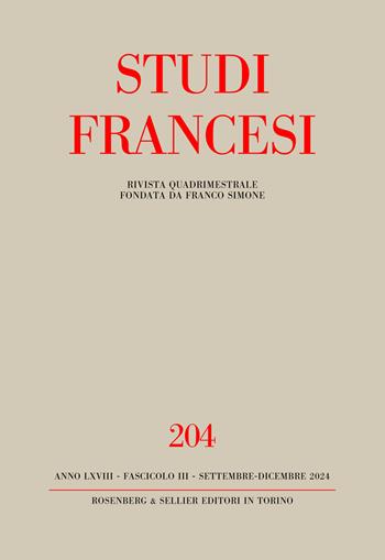 Studi Francesi. Vol. 204: In ricordo di Anna Maria Finoli (1923-2020) - Centenaire du "Manifeste du surréalisme" d'André Breton (1924-2024)  - Libro Rosenberg & Sellier 2025 | Libraccio.it