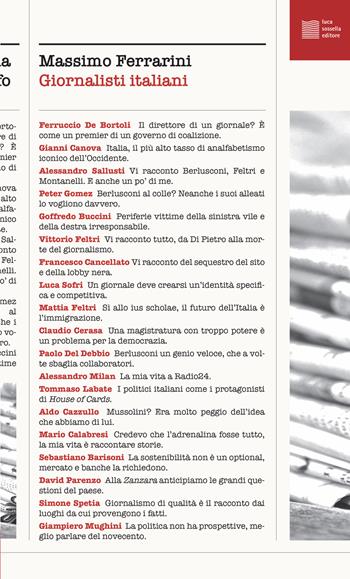 Giornalisti italiani - Massimo Ferrarini - Libro Luca Sossella Editore 2024, Numerus | Libraccio.it