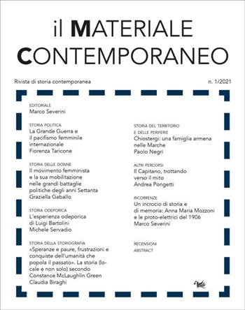 Il materiale contemporaneo. Rivista di storia contemporanea (2021). Vol. 1  - Libro Aras Edizioni 2021 | Libraccio.it