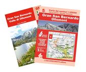 Gran San Bernardo, Ollomont carta dei sentieri 1:25.000. Ediz. multilingue