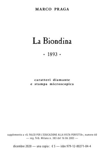 La biondina. Ediz. speciale. Con Audio - Marco Praga - Libro Consulenze Gioviali.it 2021 | Libraccio.it