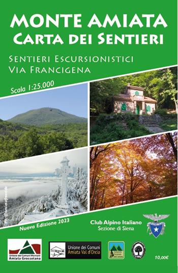 Monte Amiata. Carta dei sentieri. Sentieri escursionistici CAI e Via Francigena - Club Alpino Italiano. Sezione di Siena - Libro MapTrek Italia 2023 | Libraccio.it