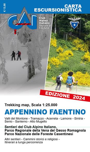 Carta escursionistica dell'Appennino Faentino 1:25.000  - Libro MapTrek Italia 2024 | Libraccio.it