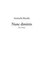 Nunc dimittis. For 4 voices. Partitura