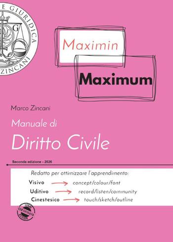 Manuale di diritto civile - Marco Zincani - Libro Formazione Giuridica 2026, Maximin | Libraccio.it