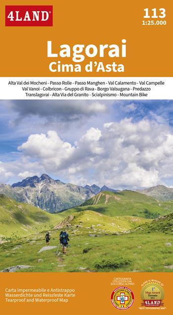 Lagorai Cima d'Asta. Carta 1:25.000. Ediz. italiana, inglese e tedesca  - Libro 4Land 2021 | Libraccio.it