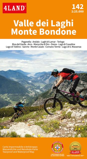Valle dei Laghi, Alto Garda. Monte Bondone, Paganella 1:25.000 - 4LAND Srl - Libro 4Land 2022 | Libraccio.it