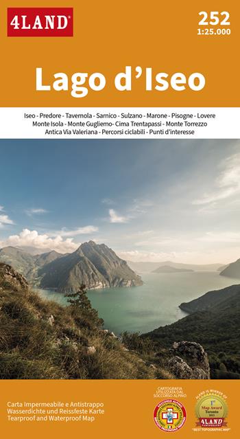 Lago d'Iseo 1:25.000 - 4LAND Srl - Libro 4Land 2021 | Libraccio.it