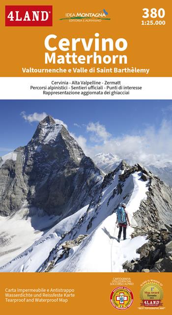 Cervino Matterhorn. Valtournenche e Valle di Saint Barthèlemy. Carta 1:25.000  - Libro 4Land 2021 | Libraccio.it