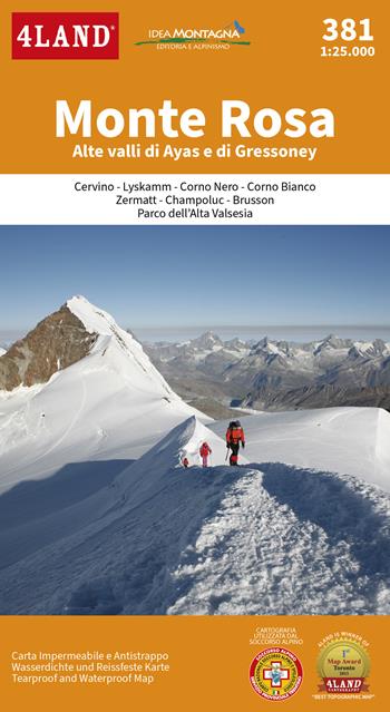 Monte Rosa. Alte Valli di Ayas e di Gressoney 1:25.000 - 4LAND Srl - Libro 4Land 2021 | Libraccio.it