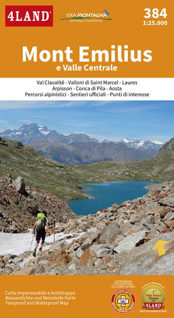 Mont Emilius. e Valle Centrale 1:25.000 - 4LAND Srl - Libro 4Land 2022 | Libraccio.it