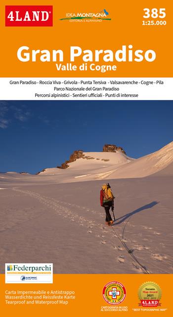 Gran Paradiso. Valle di Cogne 1:25.000 - 4LAND Srl - Libro 4Land 2022 | Libraccio.it