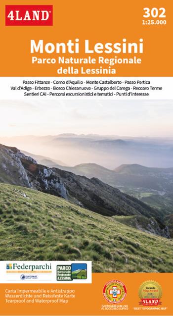 Monti Lessini. Parco Naturale Regionale della Lessinia - 4LAND Srl - Libro 4Land 2022 | Libraccio.it