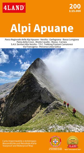 Alpi Apuane 1:25.000 - 4LAND Srl - Libro 4Land 2022 | Libraccio.it