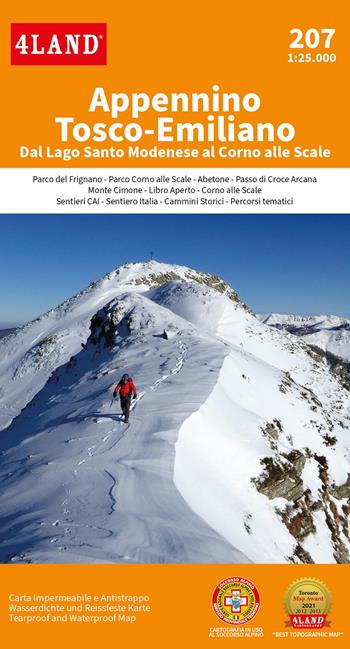 Appennino tosco-emiliano. Dal Lago Santo Modenese al Corno alle Scale 1:25.000  - Libro 4Land 2022 | Libraccio.it