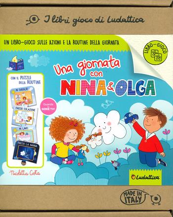 Un giornata con Nina & Olga. Ediz. a colori. Con puzzle della routine - Nicoletta Costa - Libro Ludattica 2022 | Libraccio.it