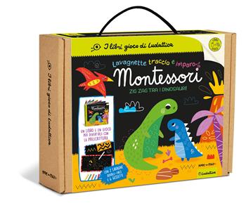 Zig-Zag tra i dinosauri! Ediz. a colori. Con 2 lavagnette double-face scrivi e cancella. Con 6 gessetti colorati. Con cancellino  - Libro Ludattica 2024, Lavagnette traccio e imparo Montessori | Libraccio.it