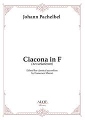 Ciacona in F (22 Variationen). Edited for classical accordion