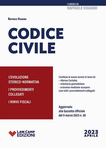 Codice civile. Aprile 2023 - Raffaele Viggiani - Libro Law Camp 2023, Codici | Libraccio.it