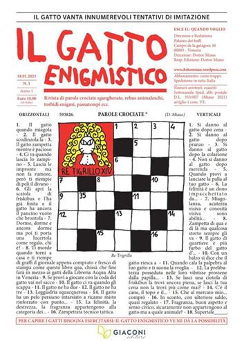 Il gatto enigmistico. Ediz. illustrata - Davide Borella - Libro Giaconi Editore 2023 | Libraccio.it