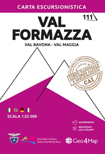 Val Formazza. Val Bavona, Val Maggia 1:25.000. Ediz. multilingue  - Libro Geo4Map 2023, Carta escursionistica | Libraccio.it