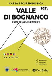 Valle di Bognanco. Domodossola e dintorni. Carta escursionistica 1:25.000