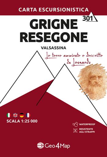 Grigne Resegone (Valsassina). Carta escursionistica 1:25.000  - Libro Geo4Map 2024, Carta escursionistica | Libraccio.it