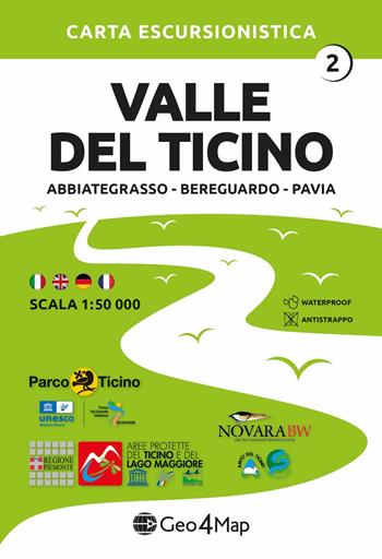 Valle del Ticino 02 Abbiategrasso, Bereguardo, Pavia. Carta escursionistica 1:50.000  - Libro Geo4Map 2025, Carta escursionistica | Libraccio.it