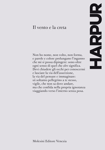 Il vento e la creta - James Harpur - Libro Molesini Editore Venezia 2024 | Libraccio.it